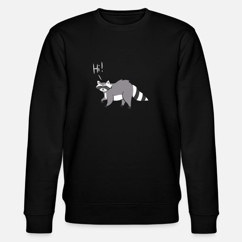 Waschbär - Hi - Stanley/Stella Unisex Bio-Sweatshirt CHANGER  - Schwarz