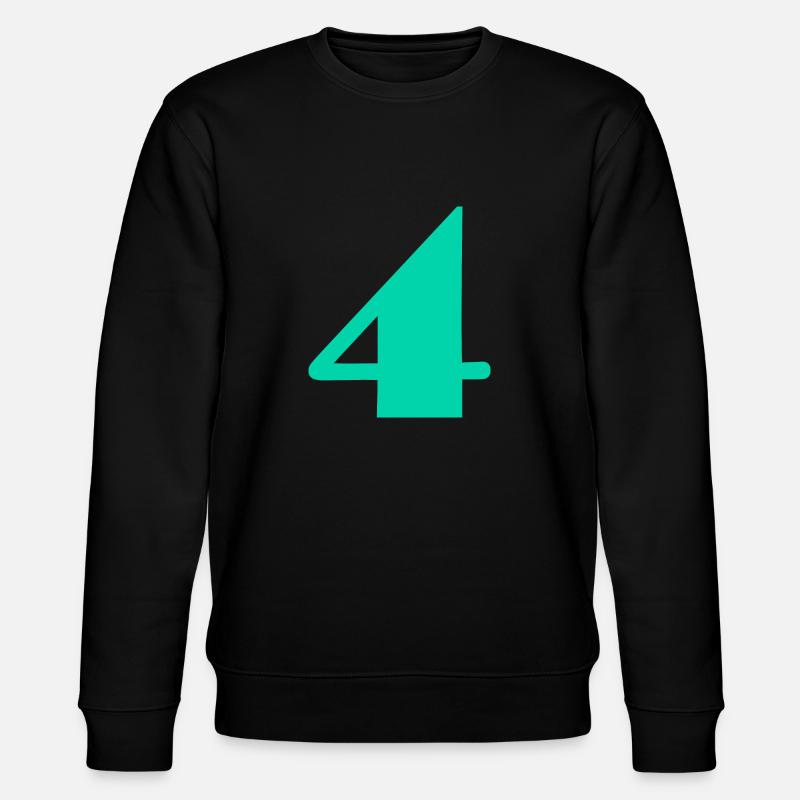 4 YEARS,4TH BIRTHDAY,4 BIRTHDAY,4 - Stanley/Stella CHANGER Unisex Organic Sweatshirt - black