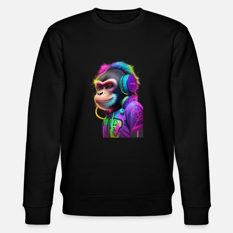 monkey music graffiti - Sweat bio CHANGER Stanley/Stella Unisexe - noir