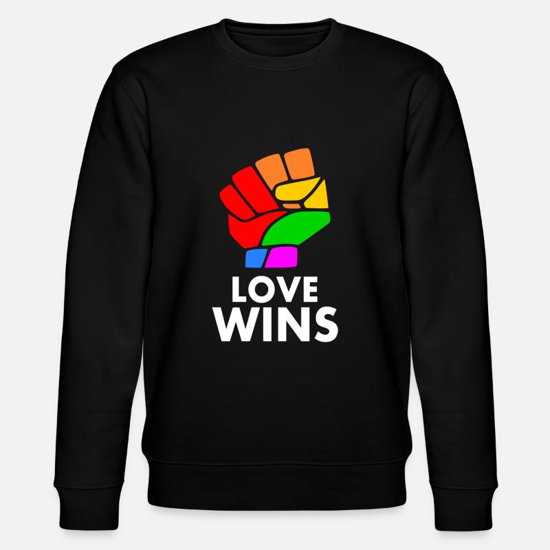 Love wins - Stanley/Stella Unisex Bio-Sweatshirt CHANGER - Schwarz