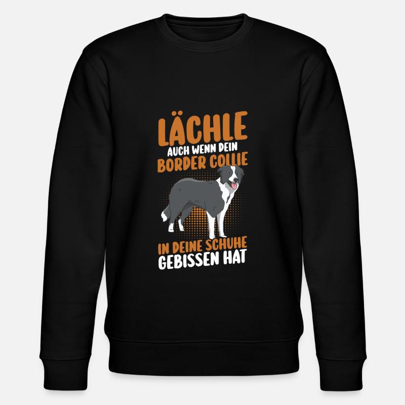 Hund Border Collie - Stanley/Stella Unisex Bio-Sweatshirt CHANGER  - Schwarz
