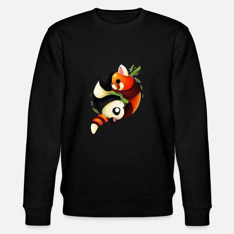 Logo yin yang panda - Stanley/Stella økologisk unisex-sweatshirt CHANGER  - sort
