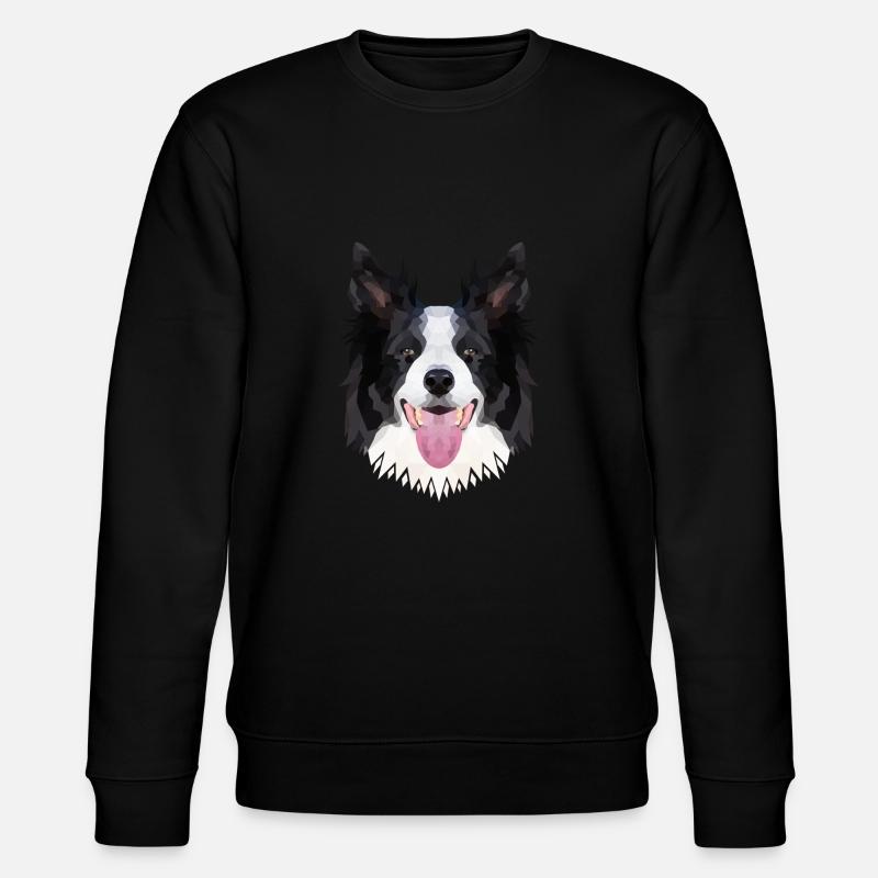 Polyart Border Collie - Stanley/Stella Unisex Bio-Sweatshirt CHANGER  - Schwarz