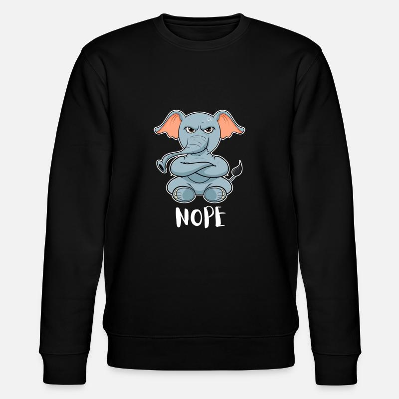 Nope Éléphant paresseux drôle - Sweat bio CHANGER Stanley/Stella Unisexe - noir