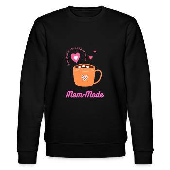 Powered by love and caffeine - Stanley/Stella Unisex Bio-Sweatshirt CHANGER  - Schwarz - Vorne - Nik (191cm) & Marisol (170cm)