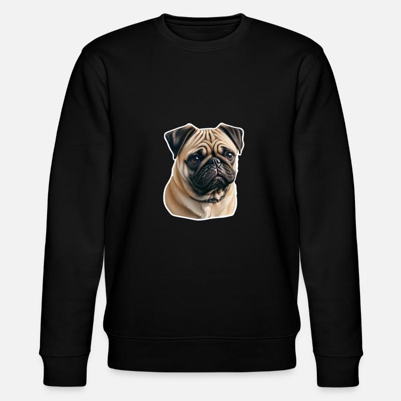 Mops - Stanley/Stella Unisex Bio-Sweatshirt CHANGER  - Schwarz