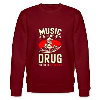 Casque de musique Love Bass - Sweat bio CHANGER Stanley/Stella Unisexe - bordeaux - Devant - Nik (191cm) & Marisol (170cm)