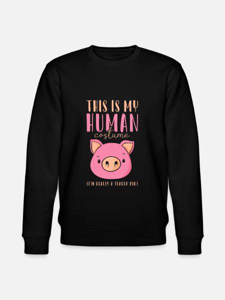 Teacup Pig Minipig Piggy - Stanley/Stella CHANGER Unisex Organic Sweatshirt - black