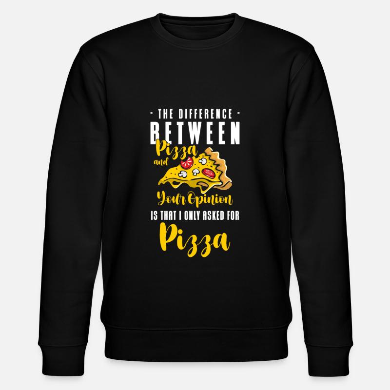 Pizza Hunger - Stanley/Stella Unisex Bio-Sweatshirt CHANGER  - Schwarz