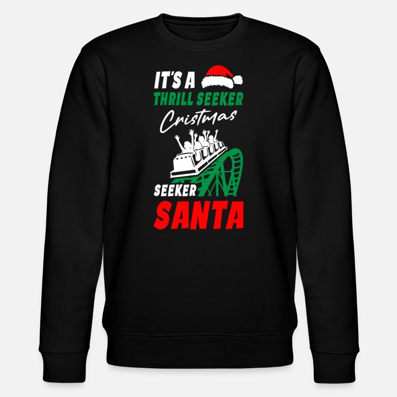 Roller Coaster Christmas - Stanley/Stella CHANGER Unisex Organic Sweatshirt - black