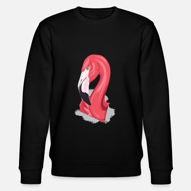 Flamant rose - Sweat bio CHANGER Stanley/Stella Unisexe - noir