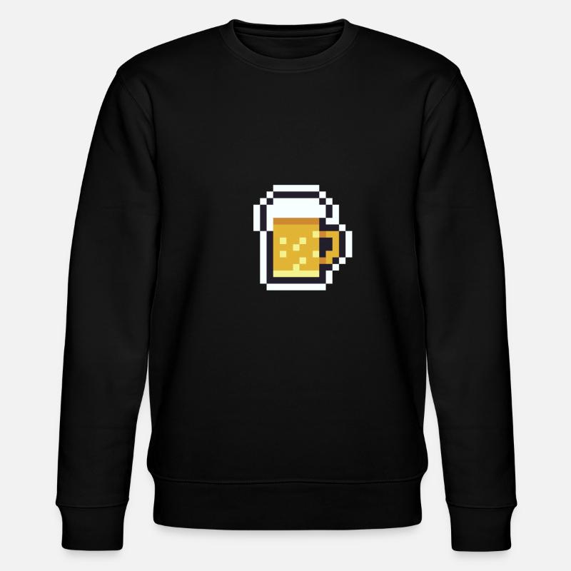 Pixel Bierkrug - Stanley/Stella Unisex Bio-Sweatshirt CHANGER  - Schwarz