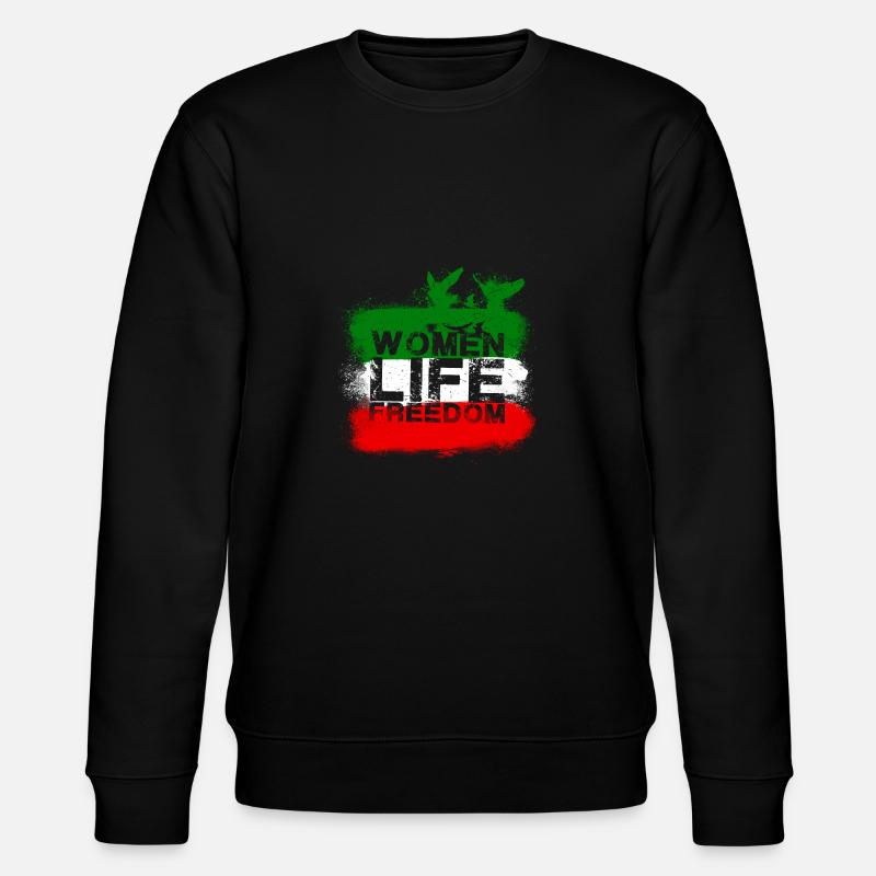 Femme Vie Liberté, Paix,Iran,Drapeau - Sweat bio CHANGER Stanley/Stella Unisexe - noir