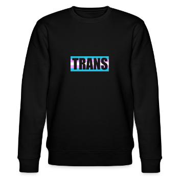 Trans LGBT Gay Pride CSD Toleranz Respekt - Stanley/Stella Unisex Bio-Sweatshirt CHANGER  - Schwarz - Vorne - Nik (191cm) & Marisol (170cm)