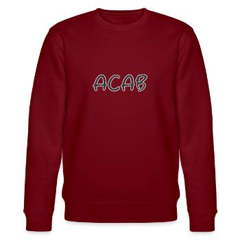 ACAB - Stanley/Stella Unisex Bio-Sweatshirt CHANGER  - Burgunderrot - Vorne - Nik (191cm) & Marisol (170cm)