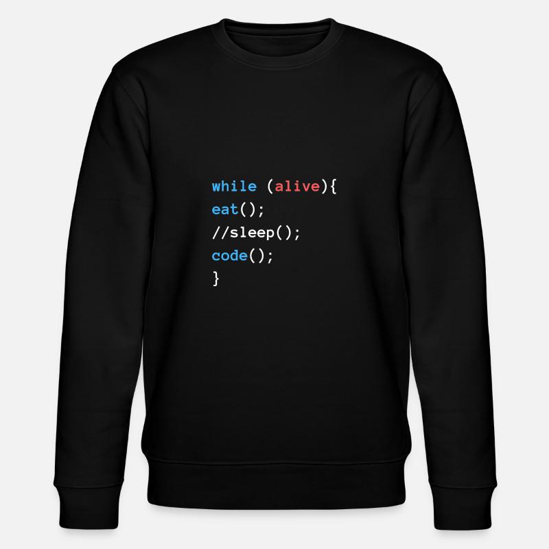 Eat Sleep Code | Programmierer Design - Stanley/Stella Unisex Bio-Sweatshirt CHANGER  - Schwarz