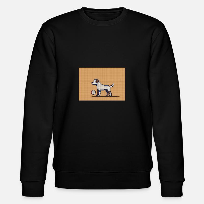 Pixel-Hund - Stanley/Stella Unisex Bio-Sweatshirt CHANGER  - Schwarz