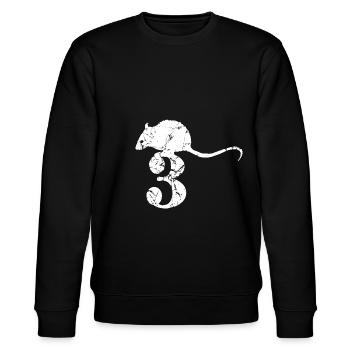 PUNKROCK rats nr. 3 - used look - mouse - rat - Stanley/Stella CHANGER Unisex Organic Sweatshirt - black - Front - Nik (191cm) & Marisol (170cm)