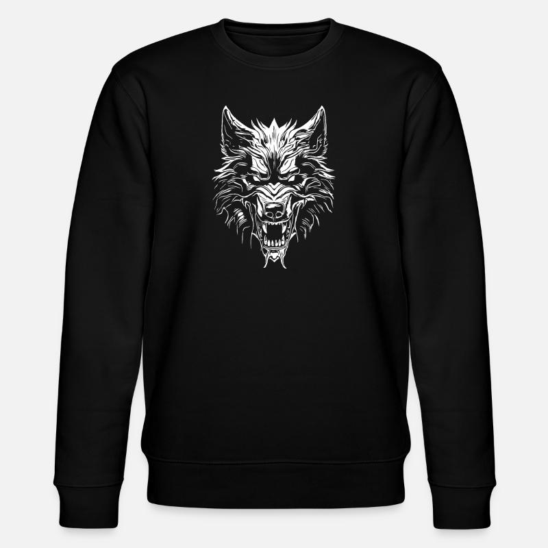 Wolf - Stanley/Stella CHANGER Unisex Organic Sweatshirt - black