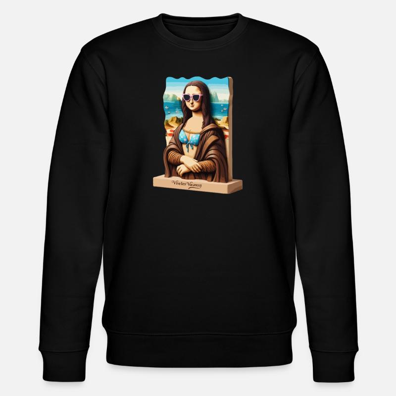 Mona Lisa en vacances - Sweat bio CHANGER Stanley/Stella Unisexe - noir