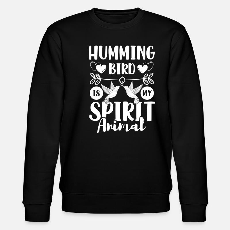Kolibri Flugtier Frühling - Stanley/Stella Unisex Bio-Sweatshirt CHANGER  - Schwarz