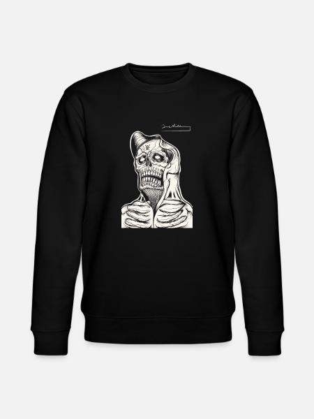 Skull Hoodie Line Drawing - Stanley/Stella CHANGER Unisex Organic Sweatshirt - black