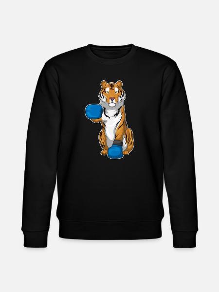 Tiger Boxer Boxing Gloves Boxing - Stanley/Stella CHANGER Unisex Organic Sweatshirt - black