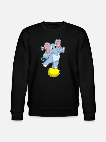 Elephant Workout Gymnastics Fitness - Stanley/Stella CHANGER Unisex Organic Sweatshirt - black