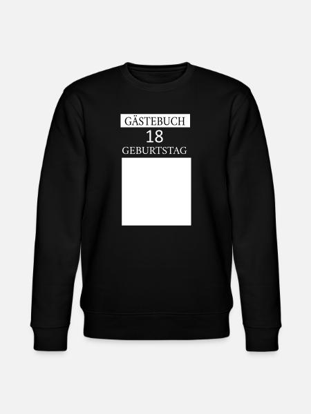Guestbook 18th Birthday - Stanley/Stella CHANGER Unisex Organic Sweatshirt - black