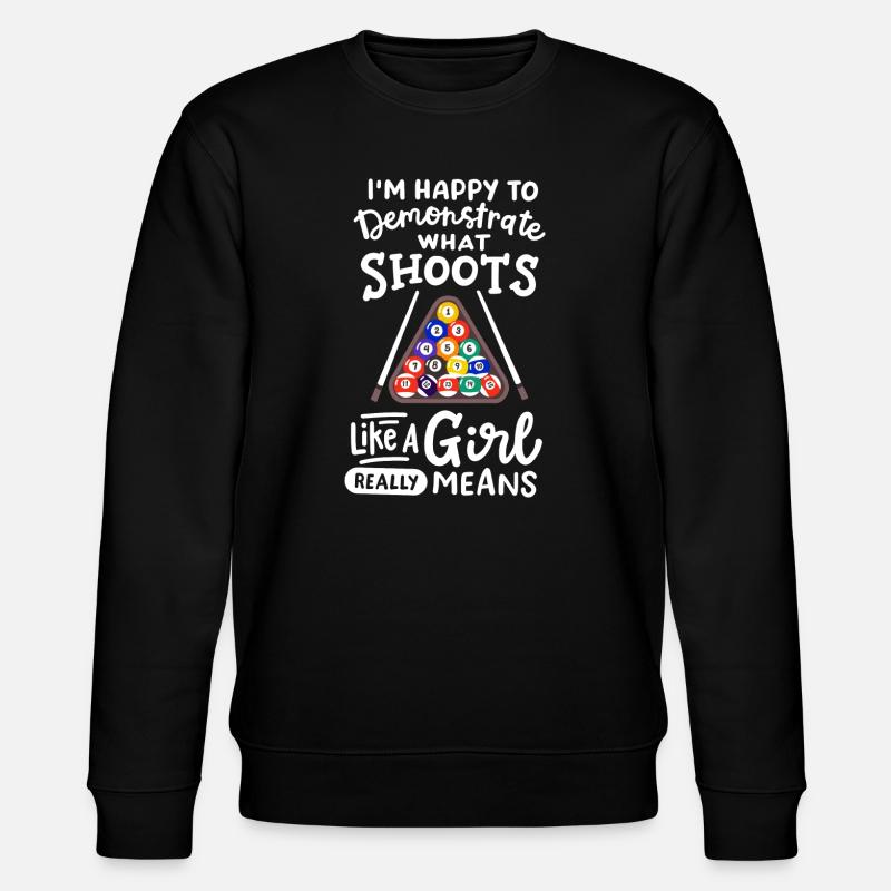 Poolspieler Billard für Mädchen - Stanley/Stella Unisex Bio-Sweatshirt CHANGER - Schwarz