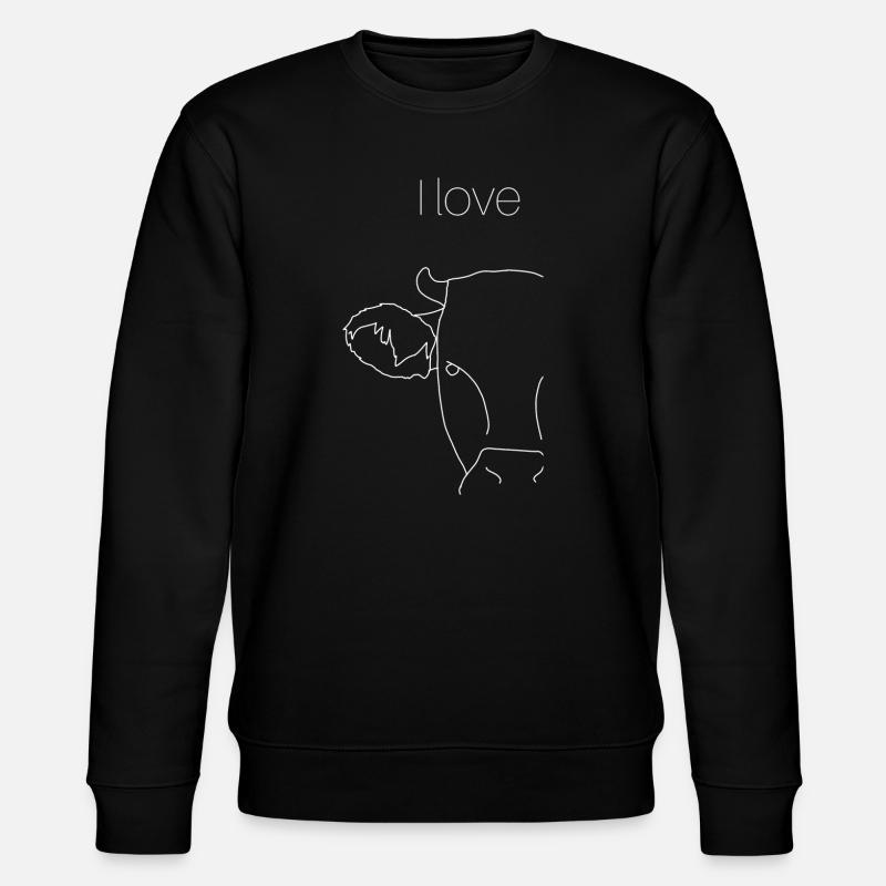 Cows, I love the - Stanley/Stella CHANGER Unisex Organic Sweatshirt - black