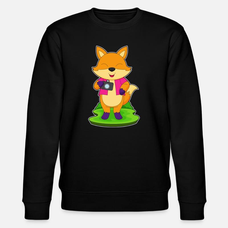 Fuchs Fotograf Kamera - Stanley/Stella Unisex Bio-Sweatshirt CHANGER  - Schwarz