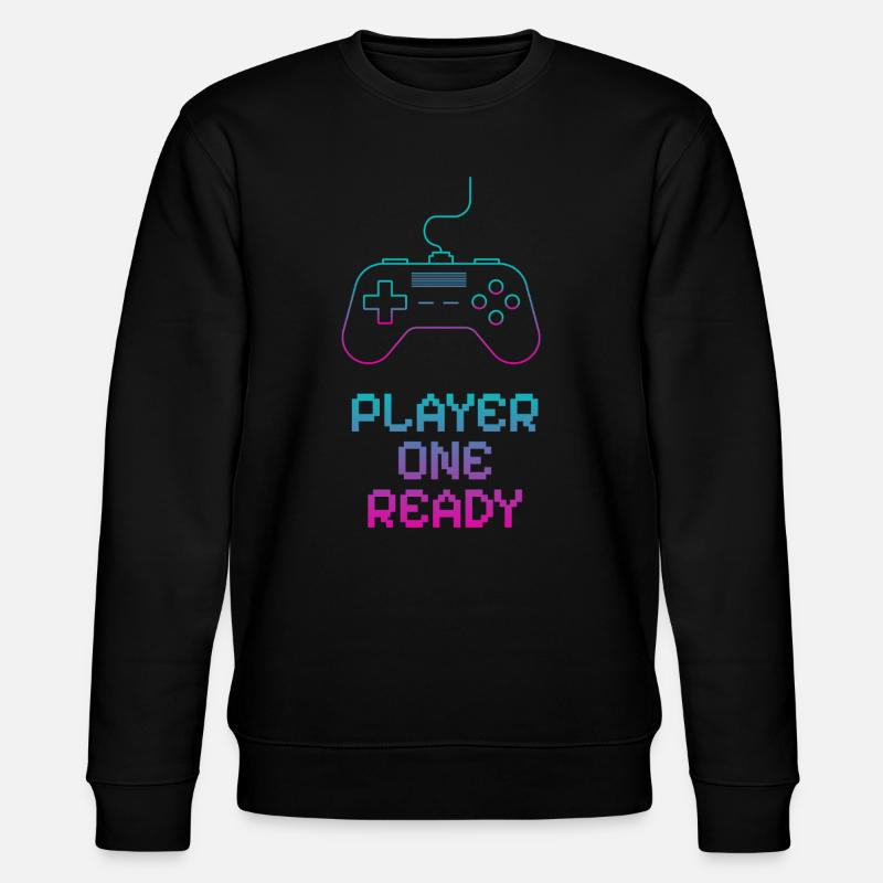 Neon Gaming Controller Design - Stanley/Stella Unisex Bio-Sweatshirt CHANGER  - Schwarz