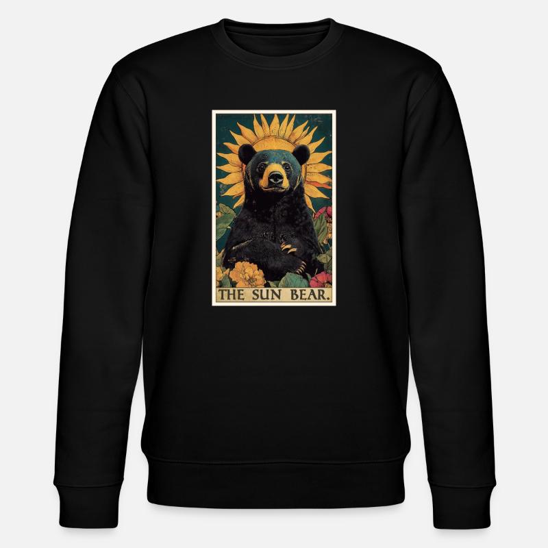 Sun Bear Malay Bear - Stanley/Stella CHANGER Unisex Organic Sweatshirt - black