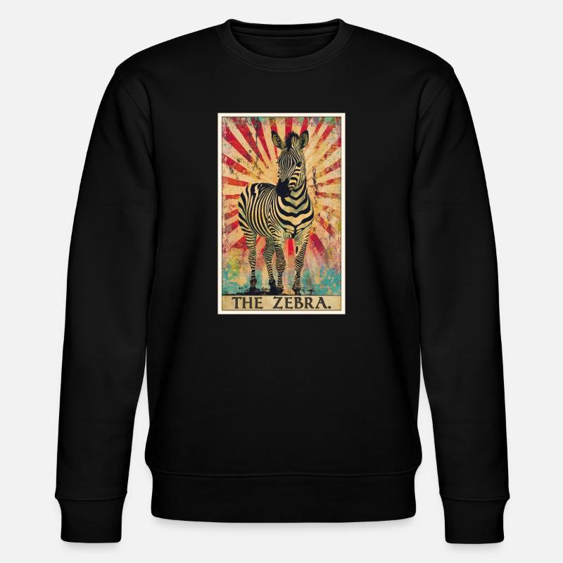 Zebras Zebra - Stanley/Stella Unisex Bio-Sweatshirt CHANGER - Schwarz