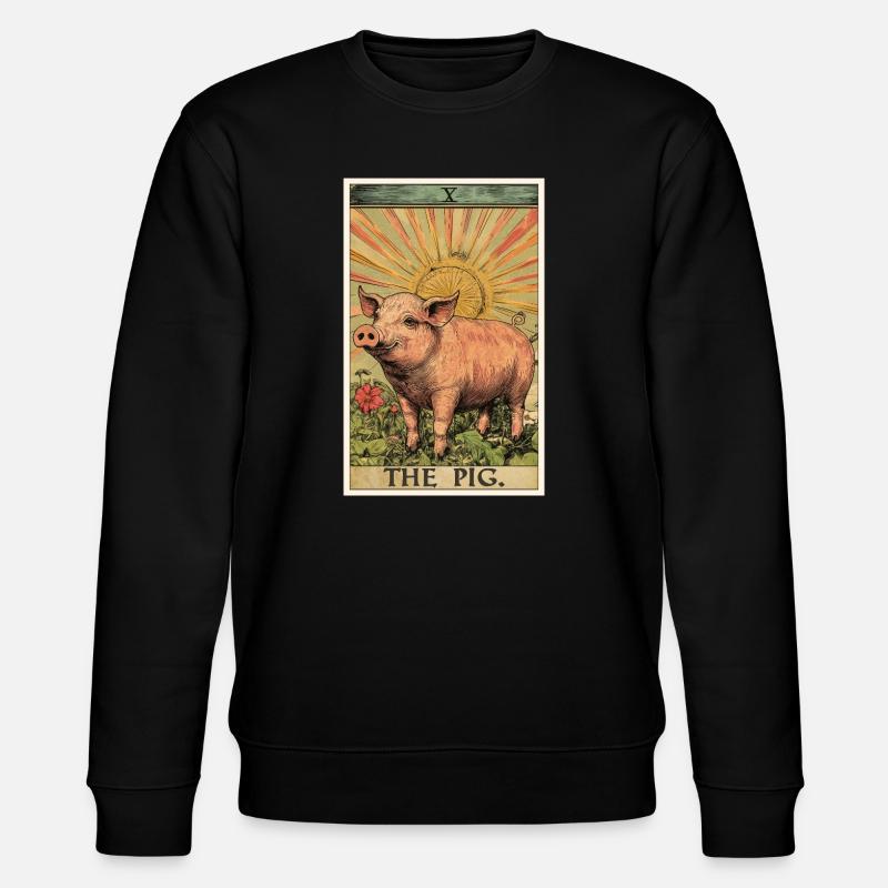 Schweine Schwein - Stanley/Stella Unisex Bio-Sweatshirt CHANGER  - Schwarz