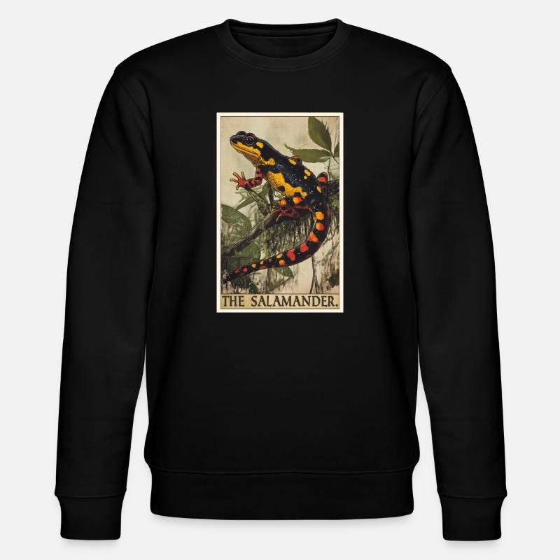 Feuersalamander Salamander - Stanley/Stella Unisex Bio-Sweatshirt CHANGER  - Schwarz