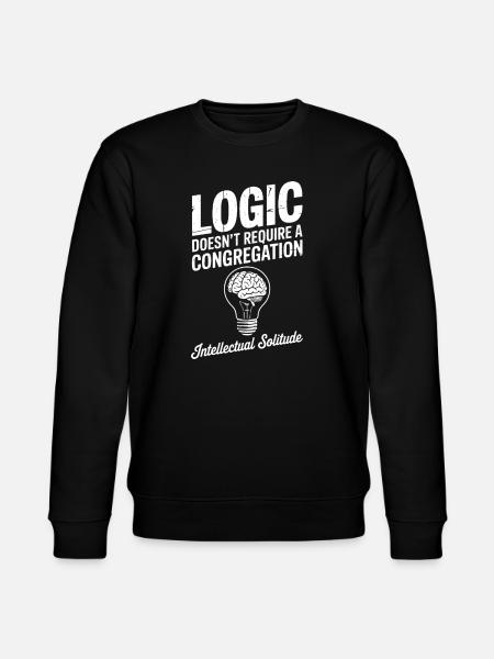Logic Solitude Lightbulb Tee - Stanley/Stella CHANGER Unisex Organic Sweatshirt - black