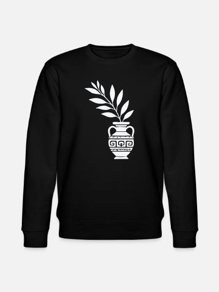 Antique Vase with Leaf Branches - Stanley/Stella CHANGER Unisex Organic Sweatshirt - black