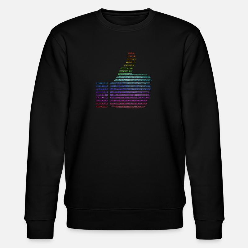 hand like binary rainbow - Stanley/Stella CHANGER Unisex Organic Sweatshirt - black