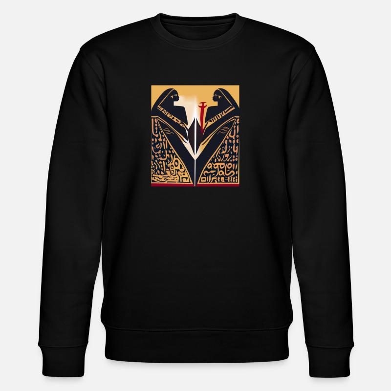 Die Kunst des Blickkontakts - Stanley/Stella Unisex Bio-Sweatshirt CHANGER  - Schwarz