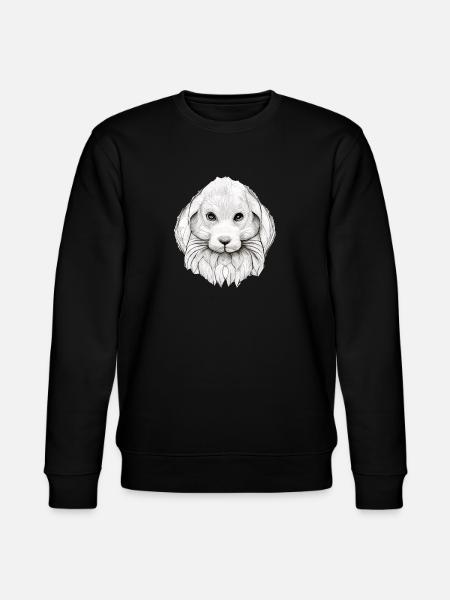Rabbit in Comic Style - Stanley/Stella CHANGER Unisex Organic Sweatshirt - black