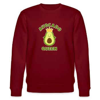 avocado - Stanley/Stella CHANGER Unisex Organic Sweatshirt - burgundy - Front - Nik (191cm) & Marisol (170cm)