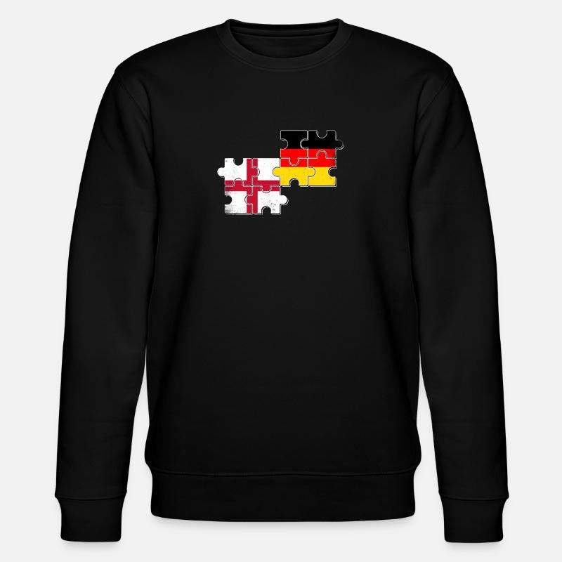 Angleterre Allemagne Drapeau - Sweat bio CHANGER Stanley/Stella Unisexe - noir