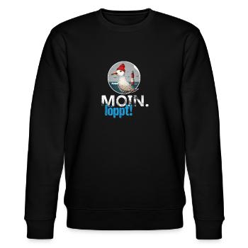 moin - Stanley/Stella Unisex Bio-Sweatshirt CHANGER  - Schwarz - Vorne - Nik (191cm) & Marisol (170cm)