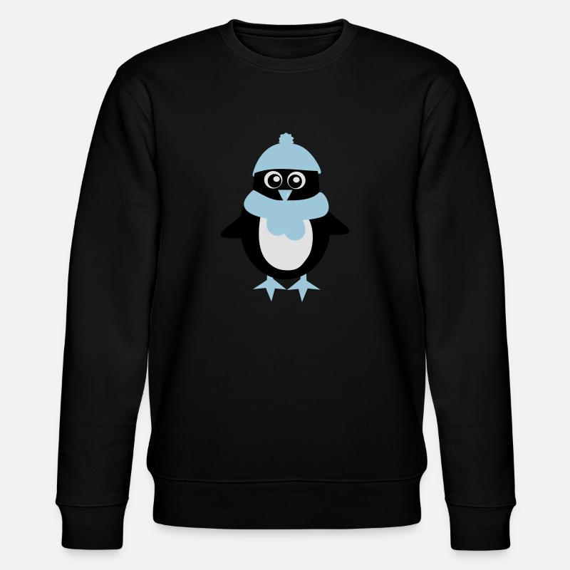 Pinguin - Winter - Weihnachten - Stanley/Stella Unisex Bio-Sweatshirt CHANGER  - Schwarz
