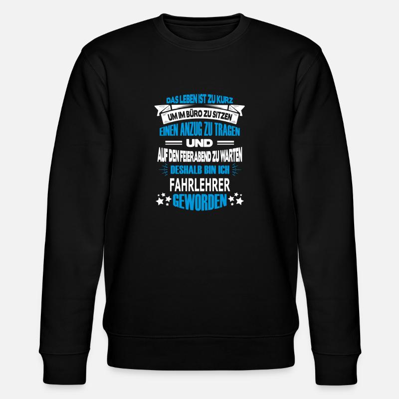 fahrlehrer - Stanley/Stella Unisex Bio-Sweatshirt CHANGER  - Schwarz
