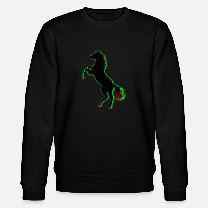 Pferd - Stanley/Stella Unisex Bio-Sweatshirt CHANGER  - Schwarz