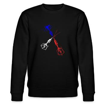 Fléchettes couleur nationale de votre joueur préféré - Sweat bio CHANGER Stanley/Stella Unisexe - noir - Devant - Nik (191cm) & Marisol (170cm)