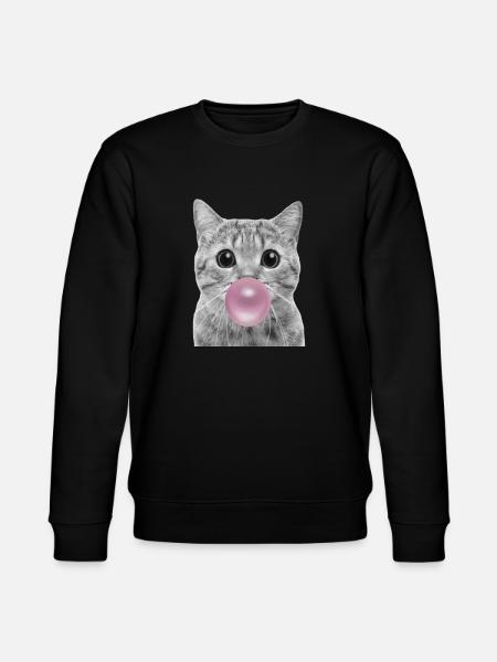 Bubble Cat - Stanley/Stella CHANGER Unisex Organic Sweatshirt - black